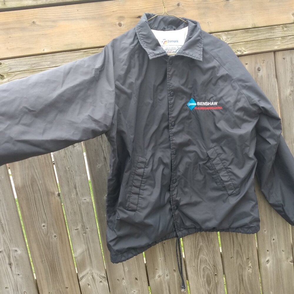 Vintage Nylon Windbreaker Jacket "Benshaw Solid State Motor Control" Size Large